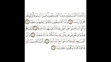 سورة الجن 4 القسم الرابع تكرار كيفي من ..  وأنا منا المسلمون ومنا القاسطون .. إلى .. عليه لبدا