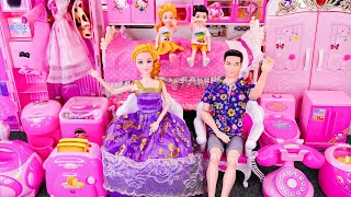 13 Minutes Satisfying Unboxing BarbiePrincess Bedroom Dress UpPlayset ASMR Review Toy