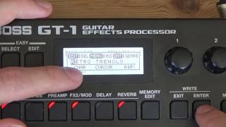 Boss GT-1 - Saving A Factory Preset Patch To The User Preset Patches & More!