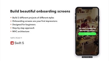 iOS 13 App Development: Build Beautiful Onboarding Screens. Using Swift 5 and XCode 11.