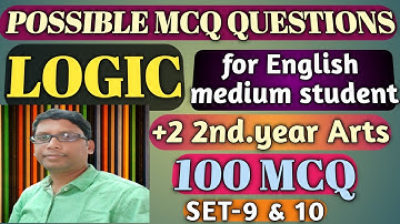 possible mcq questions/Logic/Logic class 12 mcq//logic mcq questions/chse learning hoop/set-9 &10/