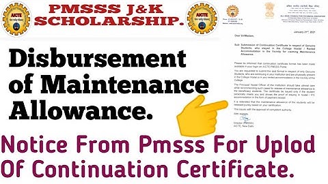 PMSSS/Physical Joining Report Released By PMSSS/Submission of Continuation Certificate/South Boy.