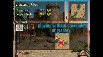 Mission/2 setting out stronghold crusader (playing without stockpile and granary)