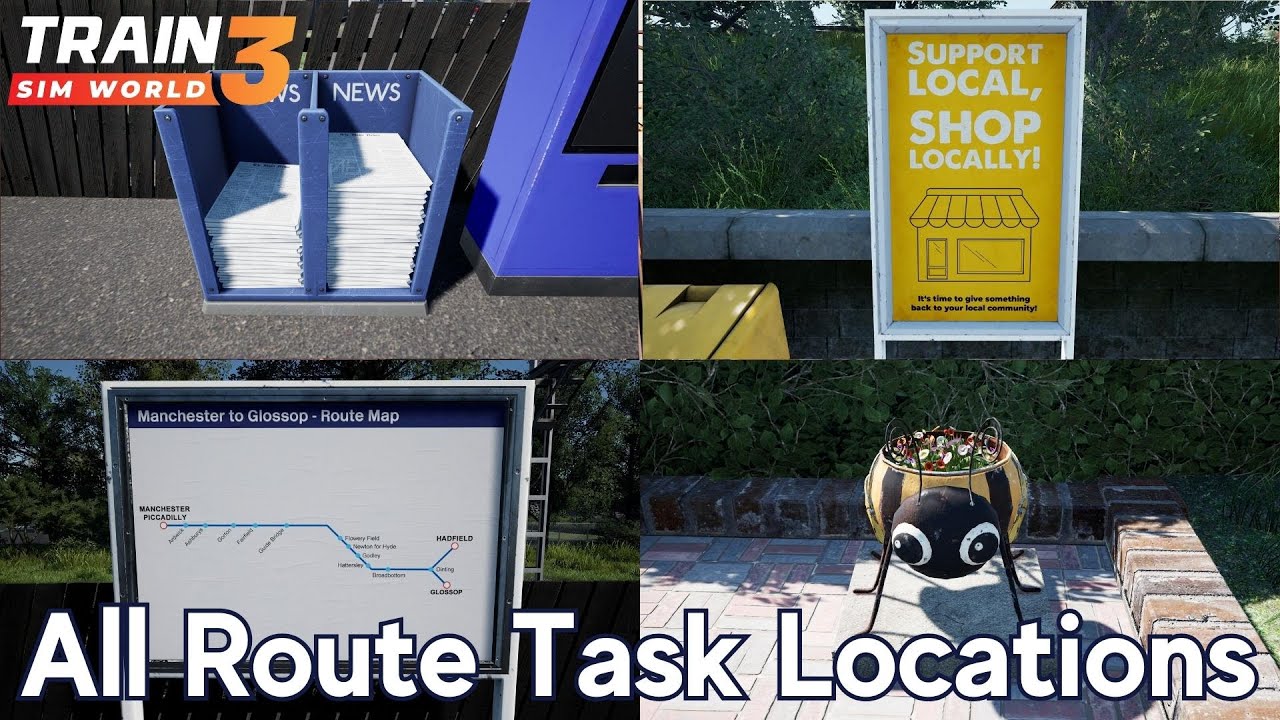 All Route Task Locations - Glossop Line - Train Sim World 3