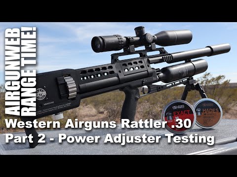 Western Airguns Rattler .30 - Testing the Power Adjuster at 50 Yards - www.airgunsofarizona.com