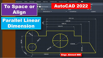 How to Space or Align Linear Parallel Dimension Lines( AUTO or Specified Distance) in AutoCAD 2022.