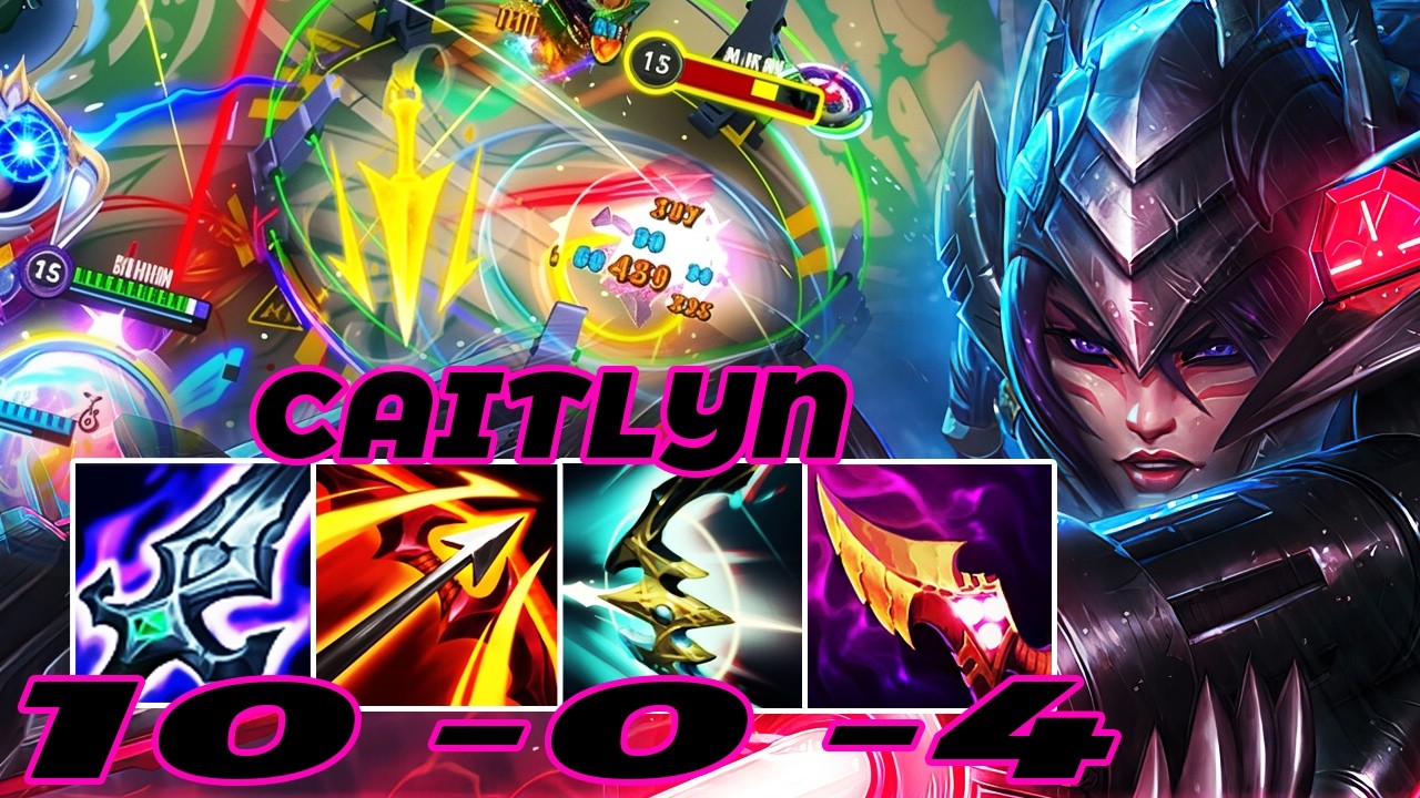 WILD RIFT CAITLYN ADC GAMEPLAY | 10 -0 -4 MVP | CAITLYN  BUILD RUNES