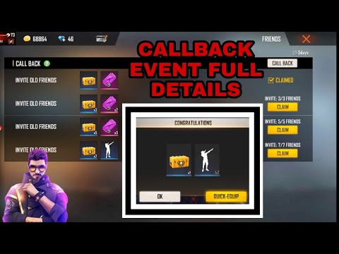 How to complete callback event #free_fire