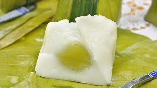 Steamed Flour with Coconut Filling (Thai Dessert) – Kanom Sai Sai ขนมใส่ไส้ ขนมสอดไส้