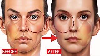15 mins!🔥 Fix Middle Cheek Lines, Eye Bags, Tear Troughs. Anti-Aging Exercise to look younger!