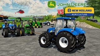 New HOLLAND vs John Deere | Farming Simulator 22