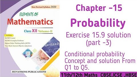 Ex 15.9 (part-3) chapter 15 probability elements maths class 12th | Bernouli trials