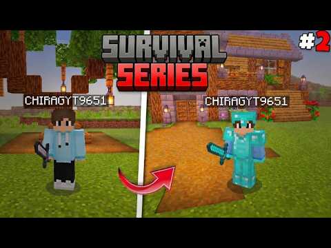I got full diamond armour (part\u002D2) || minecraft survival series ||