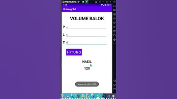 Aplikasi Menghitung Volume Balok Sederhana #coding #android #androidstudio #java
