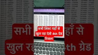 सभी लिस्ट 4th grade result rajasthan | 4th grade result 2026 kaise dekhe list pdf | 4th grade result
