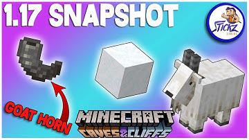 Minecraft Beta 1.17 - GOATS, SNOW and GOAT HORN - Caves and Cliffs Update (Snapshot Video)