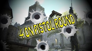 CS:GO : -4 ON PISTOL ROUND (de_cobblestone ) (60 FPS)