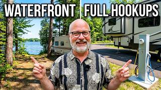 All New Full Hookup sites Solberg Lake County Park and FCFS Waterfront camping
