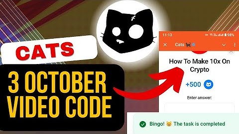 How To Make 10x On Crypto | 3 October Cats Video Code