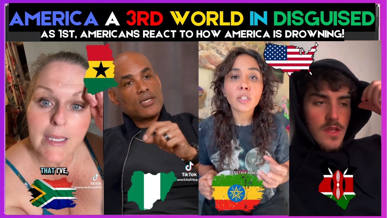 🇬🇭🇺🇸 AMERICA A 3rd WORLD IN DISGUISED AS 1st, AMERICANS REACT TO HOW AMERICA IS DROWNING | Kamma Dyn