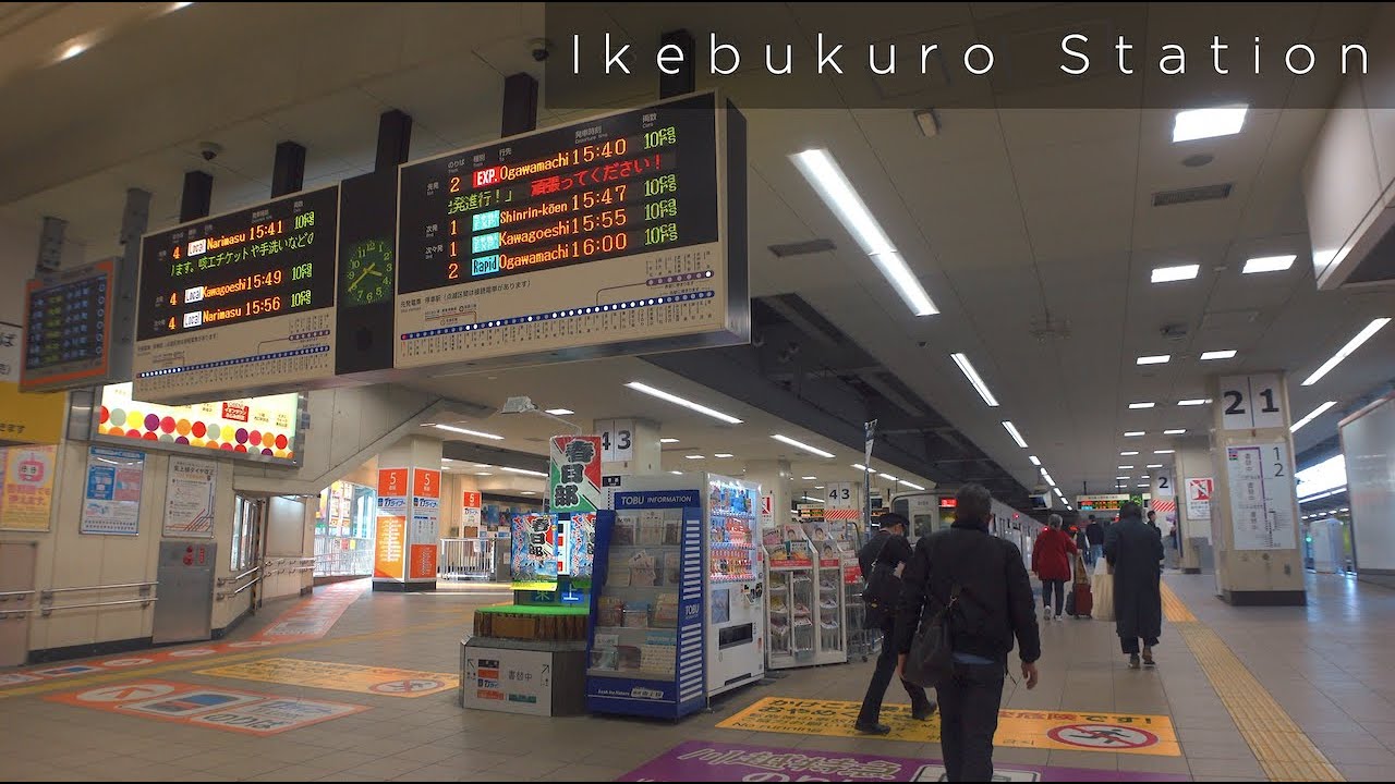 東武東上線 池袋駅構内/Tobu Line Ikebukuro Station【4K HDR】