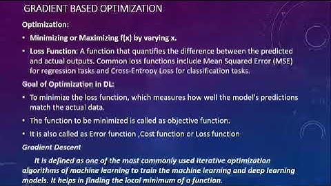 Deep Learning                                                     3.Gradient based Optimization