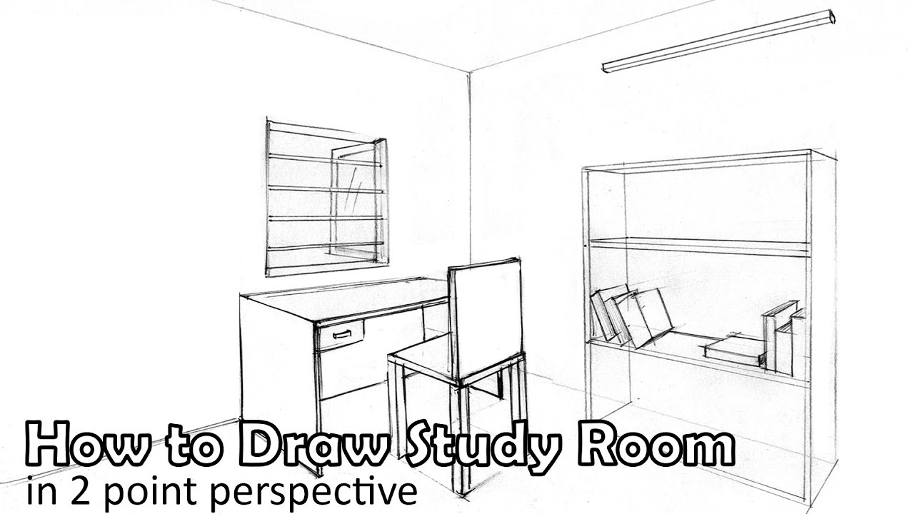 Draw A Study Room In 2 Point Perspective Step By Step YouTube draw-a-study-room-in-2-point-perspective-step-by-step-youtube