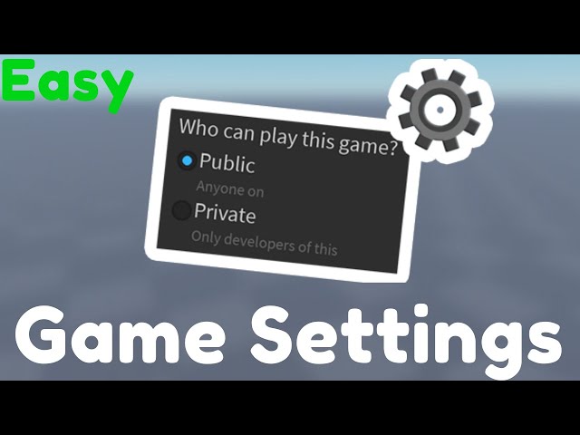 How to change your GAME SETTINGS in ROBLOX 