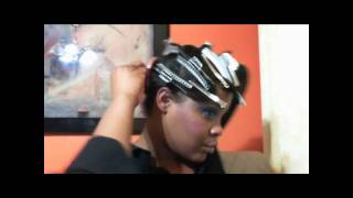 loose fingerwaves on dry medium-length hair