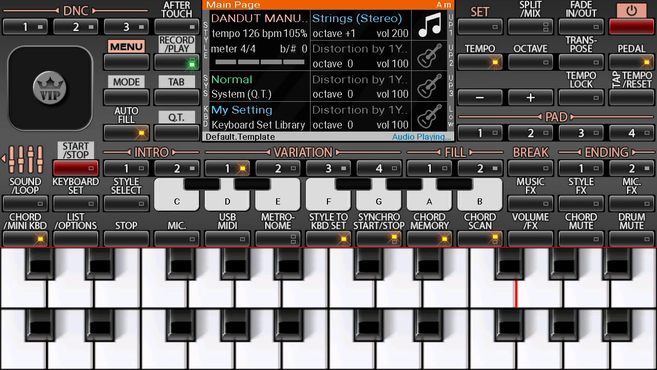 Sound variations. Normal all Octaves +100. Play Meter. Октава 100