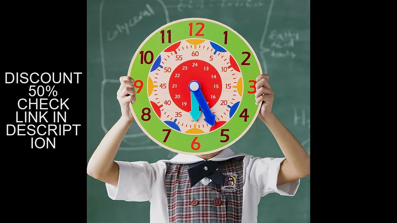 Kids Montessori Wooden Clock Toys Time Learning Teaching Aids Educational Toys For Children Primary