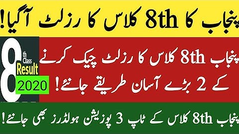 How to check Punjab 8th Class Result 2020|How to PEC 8th Class Result|PEC TOP POSITION HOLDERS 2020