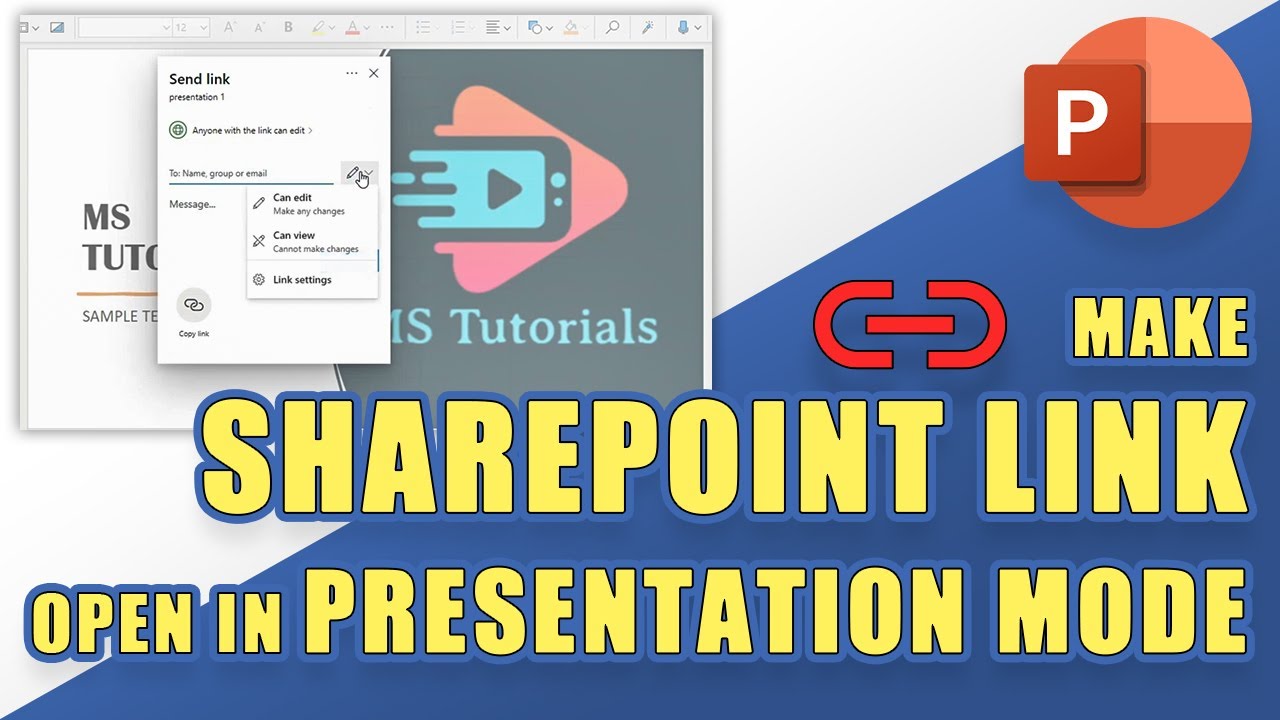 can you share a powerpoint in presentation mode