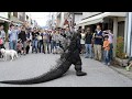 【カオス状態】着ぐるみゴジラ・月光仮面・犬・子供そしてゴジラの・・