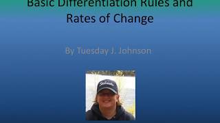 1411 Sec 2.2 Basic Differentiation Rules