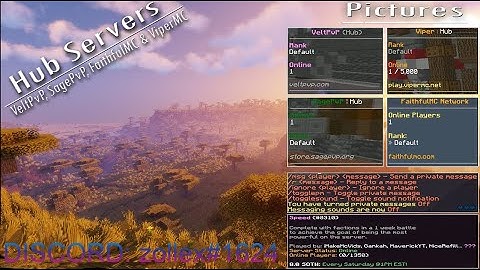 FaithfulMC, VeltPvP, ViperMC & SagePvP | CUSTOM PREMADE HUB SERVERS!