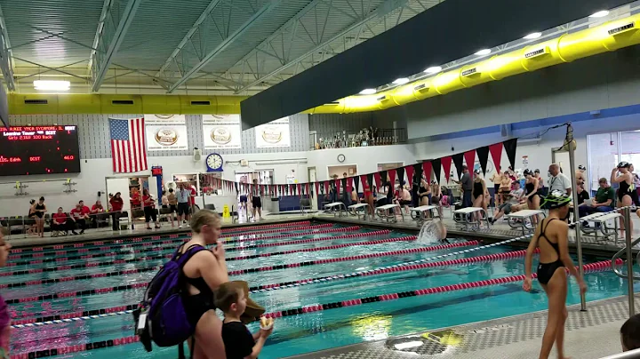 Edith Reynolds swimming backstroke