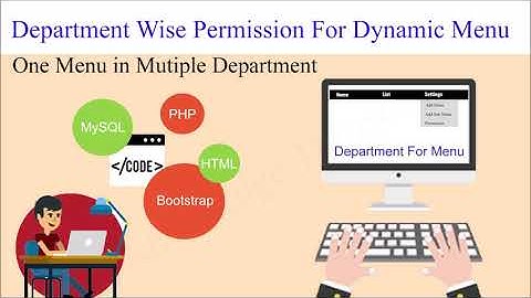 Department Wise Permission in Dynamic Menu | One Menu in multiple department | Php & MySQL | Part-8