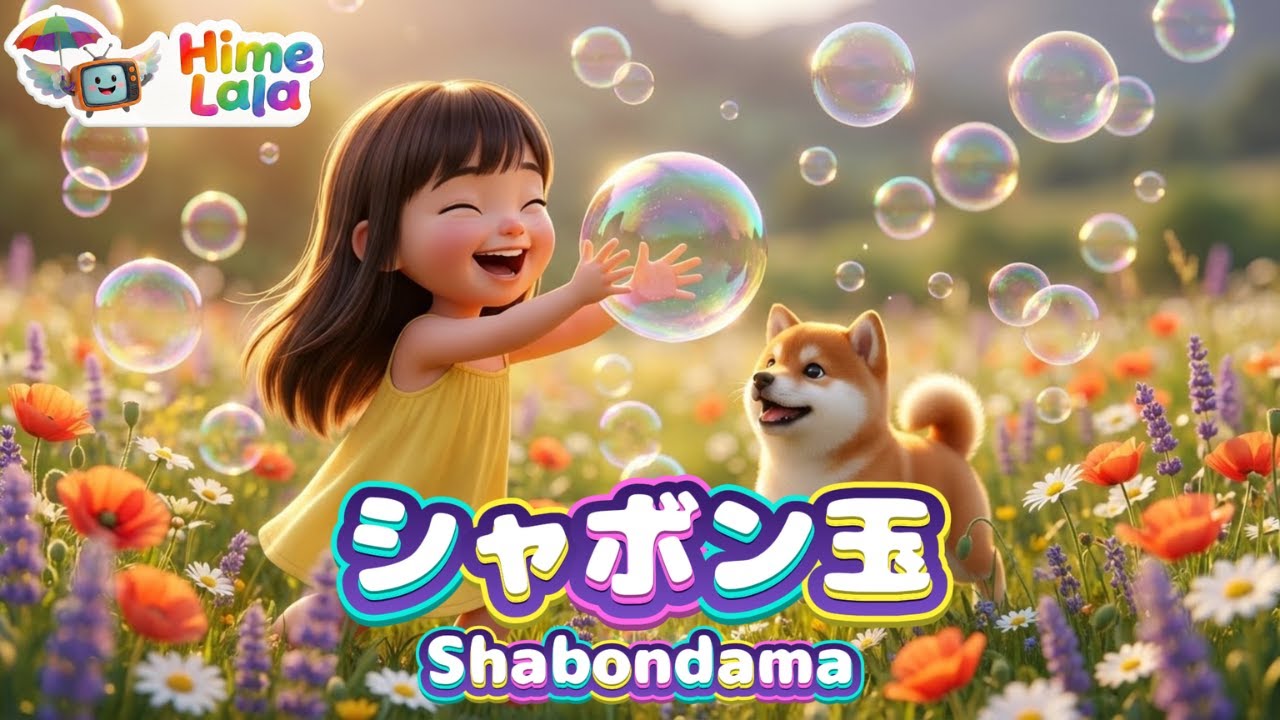 シャボン玉（しゃぼんだま）｜童謡・日本の歌・こどものうた｜歌詞付き｜3Dアニメ（Shabondama）