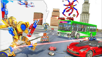 army bus robot car games transformation jet robot game 2023 #trandingvideo