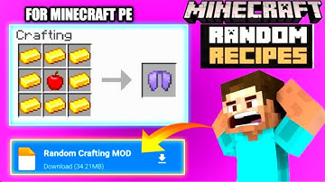 DOWNLOAD RANDOM RECIPE MOD IN MINECRAFT PE||#AnupRawat