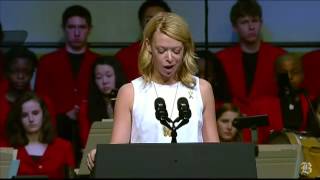Survivor Adrianne Haslet-Davis thanks the city of Boston