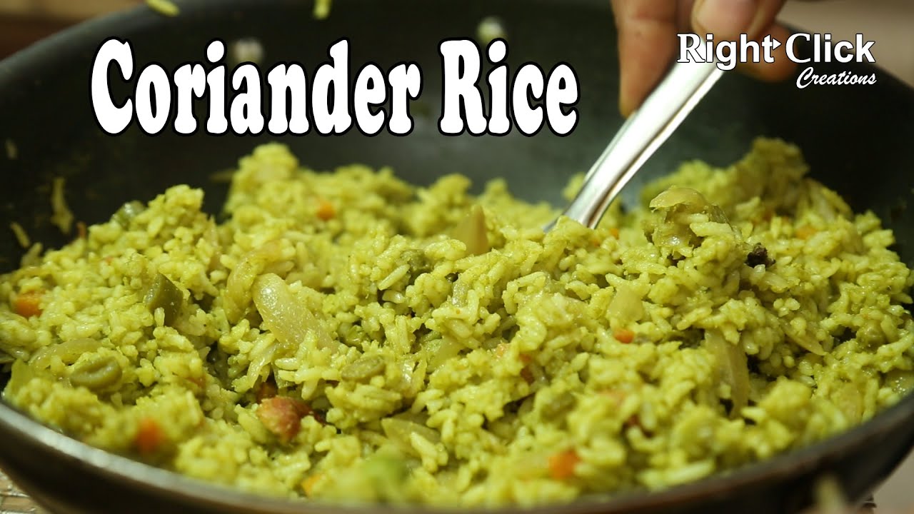 Coriander Rice |Coriander leaves Rice |How to make Coriander Rice ...