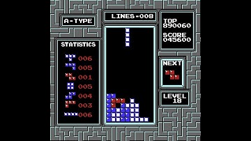 nes tetris - cool double line spin solve