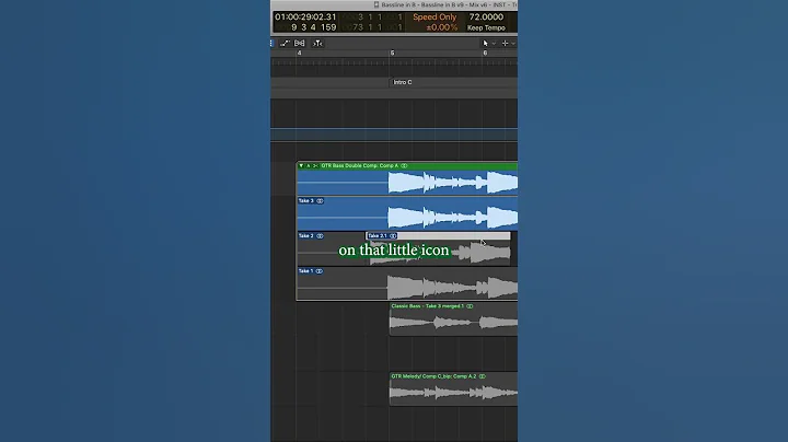 Comp your takes quicker in Logic Pro with this easy tip! #logicprotutorial #shorts