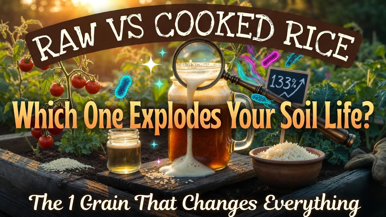 🌱 Raw or Cooked Rice? The Compost Tea Test Every Gardener Should See