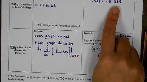 AP Calculus AB Using Your Calculator Video