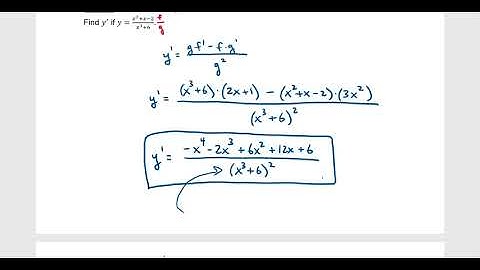 Chapter 3.2 - The Product and Quotient Rules