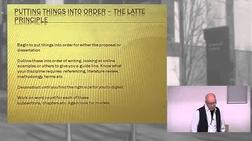 Dissertation Writing and Planning