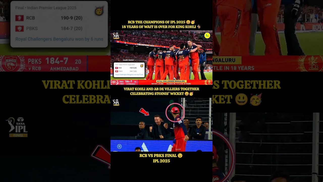 Finally RCB Won IPL Trophy | RCB Vs PBKS | Cricket Live | Live Match | IPL Live | Cricket 